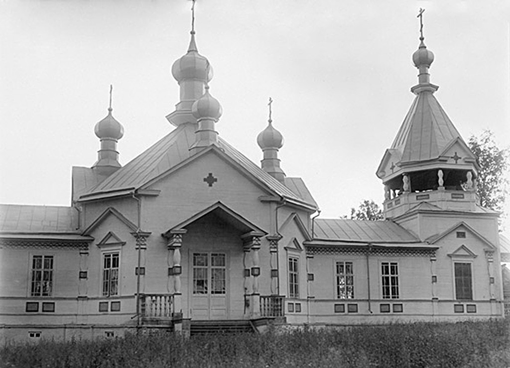 Церковь Благовещения Пресвятой Богородицы (старая), Благовещенское (Воскресенский район, Нижегородская область). архивная фотография, Фото 1909 года из фотоархива ИИМК РАН. Автор В.А. Плотников