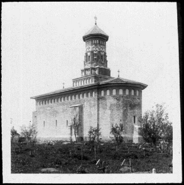 Церковь Георгия Победоносца, Бая (Сучава, Румыния). архивная фотография, Вид храма после реставрации. Фото 1910-х годов из приходского архива