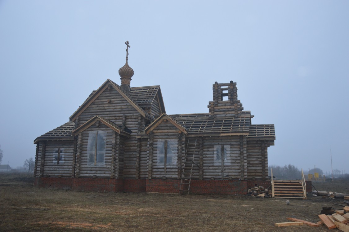 Церковь (новая) Георгия Победоносца, Большое Шумаково (Курский район, Курская область). фасады, Строящийся новый храм Георгия Победоносца