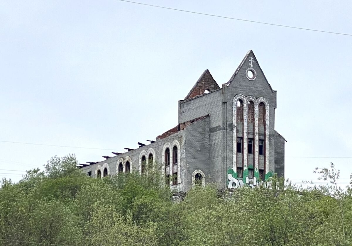 Церковь Георгия Победоносца, Мурманск (Мурманск, город, Мурманская область). фасады, Вид с ул. Фрунзе