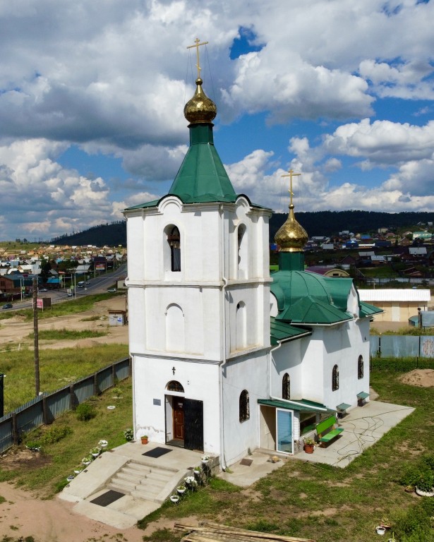 Церковь Рождества Иоанна Предтечи, Нижний Саянтуй (Тарбагатайский район, Республика Бурятия). фасады, Вид с ЮЗ