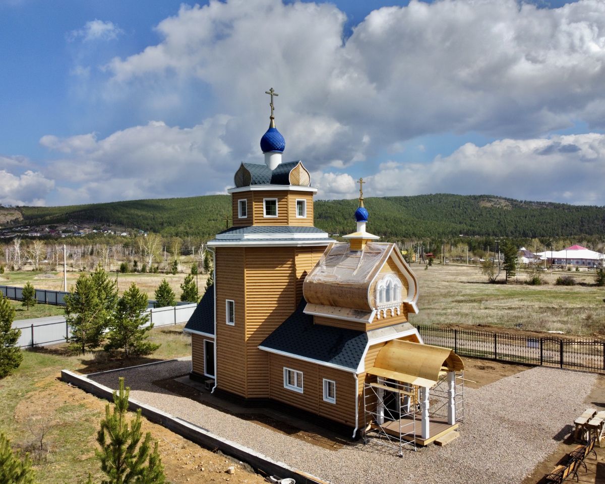 Верхняя Берёзовка. Церковь Сергия Радонежского. фасады, Вид с СЗ