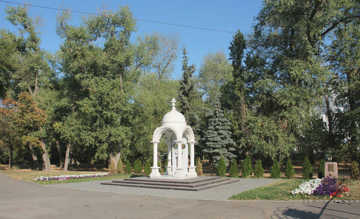 Часовня Георгия Победоносца, Воронеж (Воронеж, город, Воронежская область). общий вид в ландшафте, Часовня Георгия Победоносца