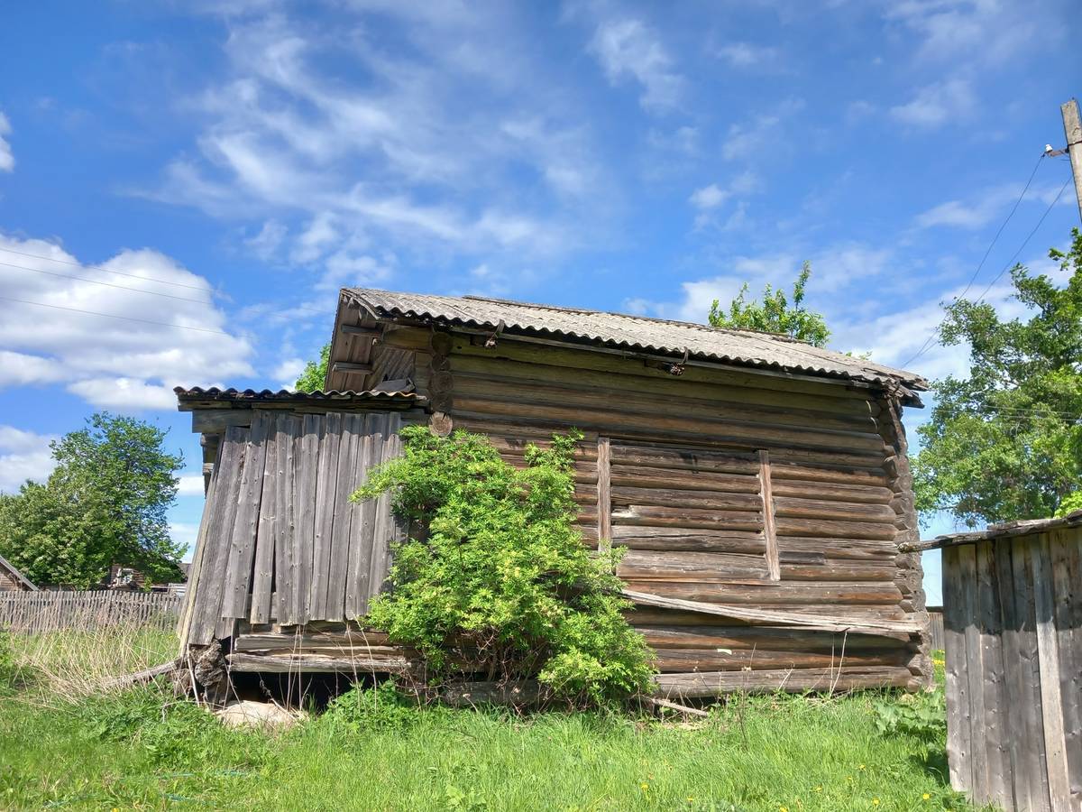 Неизвестная часовня, Олюшинская (Вожегодский район, Вологодская область). общий вид в ландшафте, Вид с юга