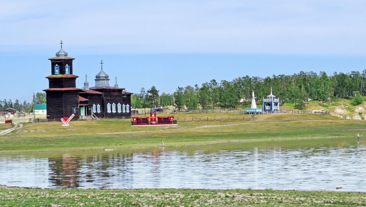 Церковь Николая Чудотворца, Арылах (Чурапчинский район, Республика Саха (Якутия)). общий вид в ландшафте
