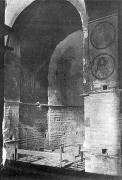 Михайловский Златоверхий монастырь. Собор Михаила Архангела (старый), Центральный алтарь собора после демонтажа мозаики «Евхаристия». Фото начала 1935 г. Фотография из фондов ДНДІТІАМ. Источник: «Памятники Украины», 1999 г., № 1<br>, Старый Киев, Шевченковский район, Украина, г. Киев