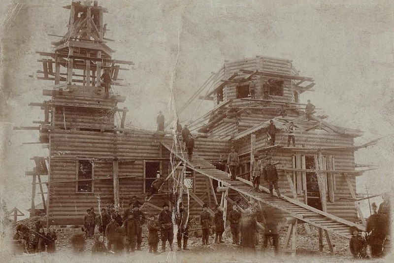 Церковь Михаила Архангела (старая), Переясловка (Рыбинский район, Красноярский край). архивная фотография, Фото 1906 года из фондов Красноярского краевого краеведческого музея
