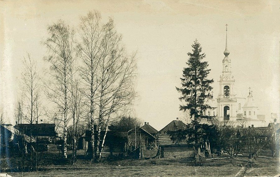 Церковь Успения Пресвятой Богородицы, Флоровское (Мышкинский район, Ярославская область). архивная фотография, Дореволюционное фото из фондов Государственного музея истории Санкт-Петербурга