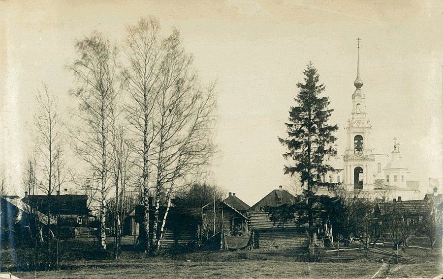 Флоровское. Церковь Успения Пресвятой Богородицы. архивная фотография, Дореволюционное фото из фондов Государственного музея истории Санкт-Петербурга