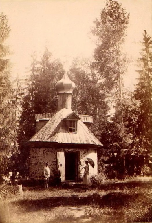 Часовня Евфросина Псковского, Елизарово (Псковский район, Псковская область). архивная фотография, Старинное фото из архива архитектора А. Дмитриева