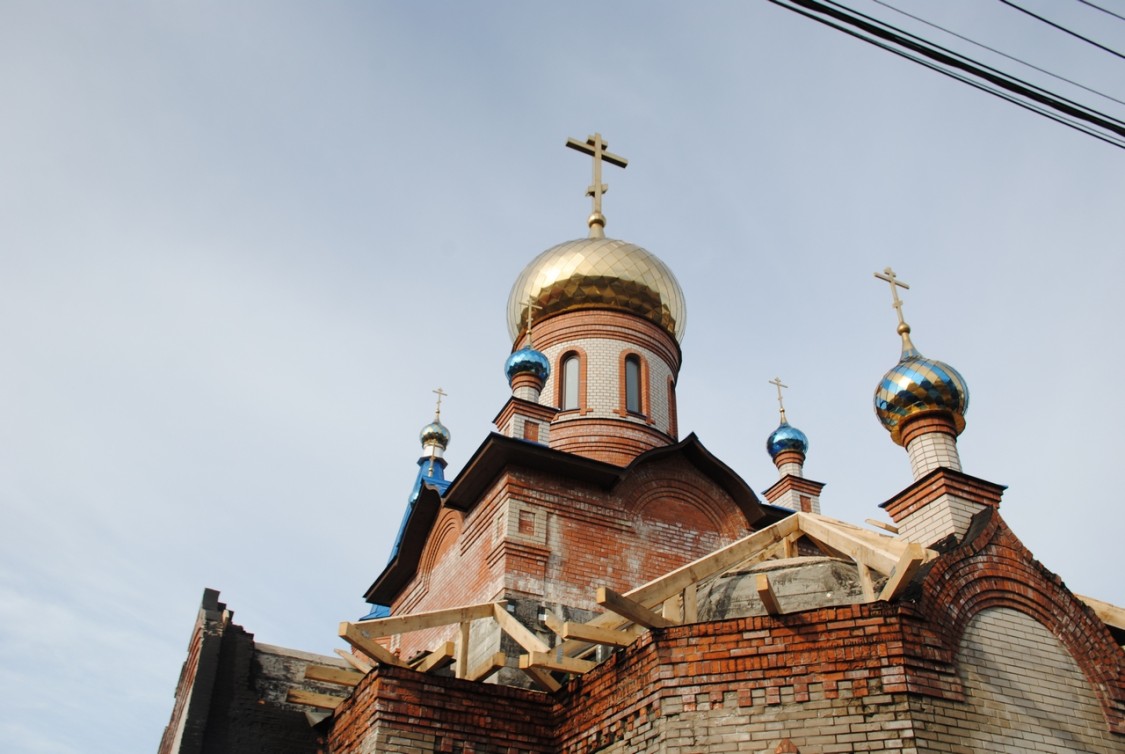 Церковь Покрова Пресвятой Богородицы, Турочак (Турочакский район, Республика Алтай). документальные фотографии, Монтаж стропильной системы