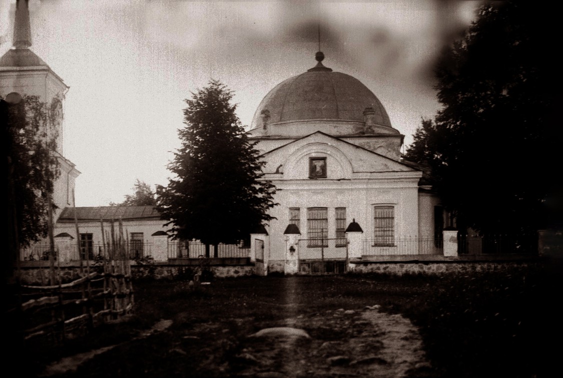 Церковь Рождества Иоанна Предтечи (каменная), Поддубье (Лужский район, Ленинградская область). архивная фотография, Фото 1928 г. Фотоархив ИИМК РАН