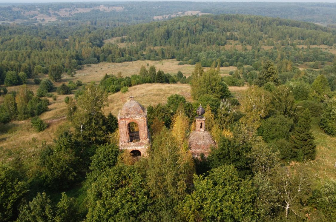 Церковь Рождества Христова, Исаево (Сусанинский район, Костромская область). общий вид в ландшафте