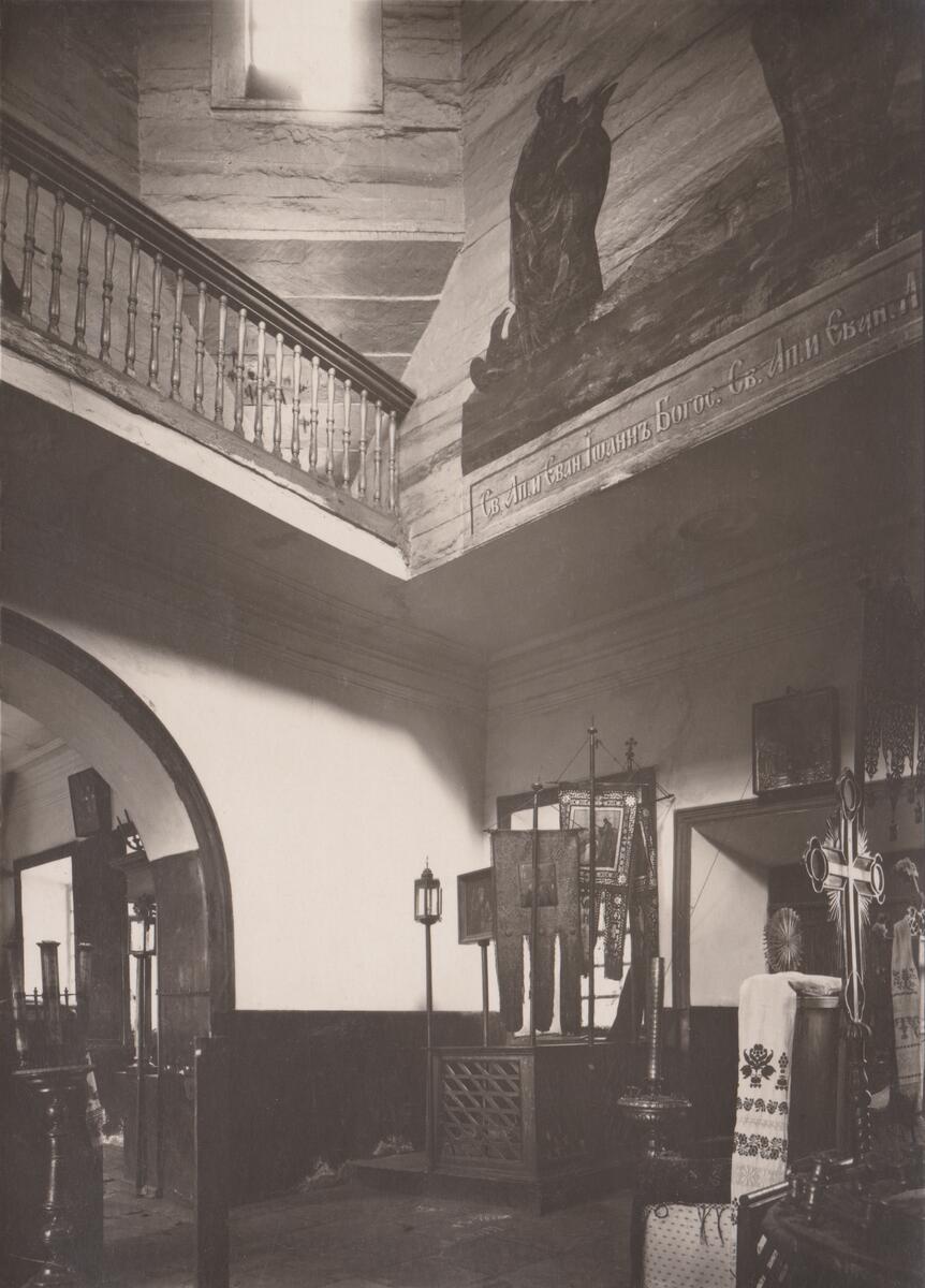 Интерьер церкви. Фото С.А. Таранушенко, 1928. С flickr.com., архивная фотография. Церковь Рождества Пресвятой Богородицы, Смоляниново (Новоайдарский район, Украина, Луганская область)