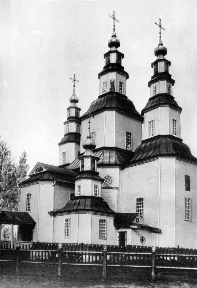 Церковь Троицы Живоначальной, Черкасский Бишкин (Чугуевский район, Украина, Харьковская область). архивная фотография, Фото С.А. Таранушенко, 1927 г. Адрес хранения: Институт рукописи Национальной библиотеки Украины имени В.И. Вернадского