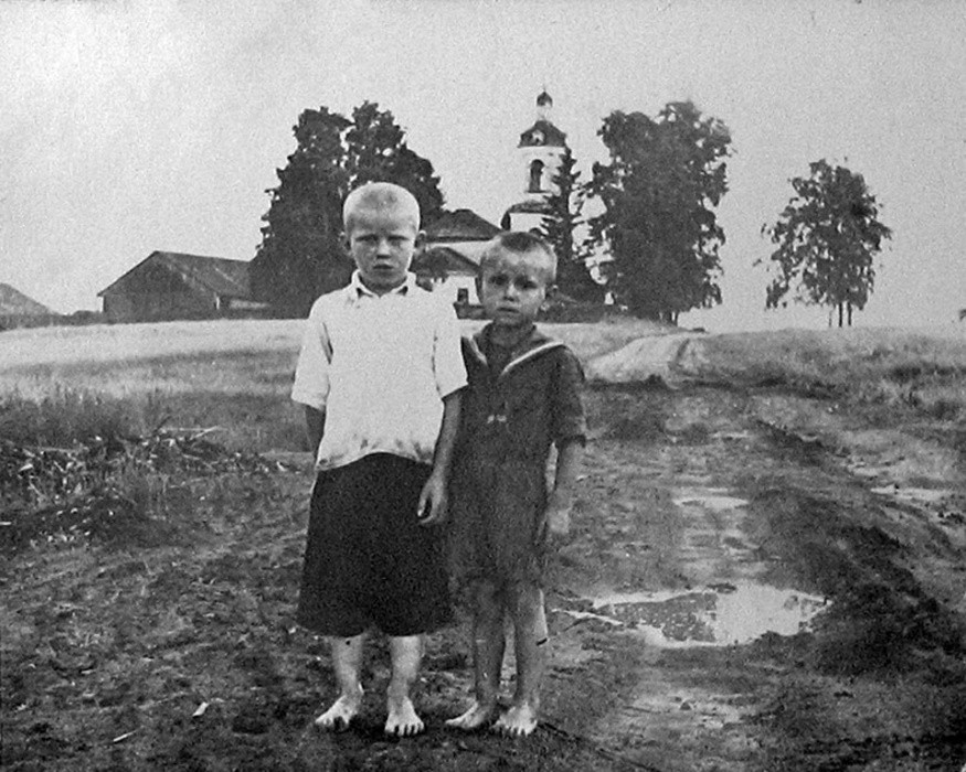 Воздвиженское. Церковь Воздвижения Креста Господня. архивная фотография, Фото середины ХХ в. Историко-краеведческий музей имени адмирала В.И. Фокина села Пыщуг