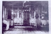 Церковь Рождества Иоанна Предтечи (деревянная), Интерьер храма. Фото 1950-х годов из Архива Санкт-Петербургской епархии<br>, Поддубье, Лужский район, Ленинградская область