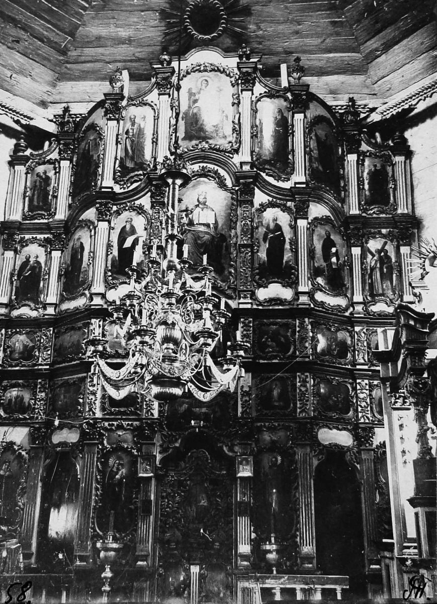 Церковь Николая Чудотворца, Грунь (Сумской район, Украина, Сумская область). архивная фотография, Царские врата. Фото С.А. Таранушенко, 1913 г. Источник: С.А. Таранушенко «Иконостасы Слободской Украины». Адрес хранения: Частный музей городской усадьбы, г. Харьков 