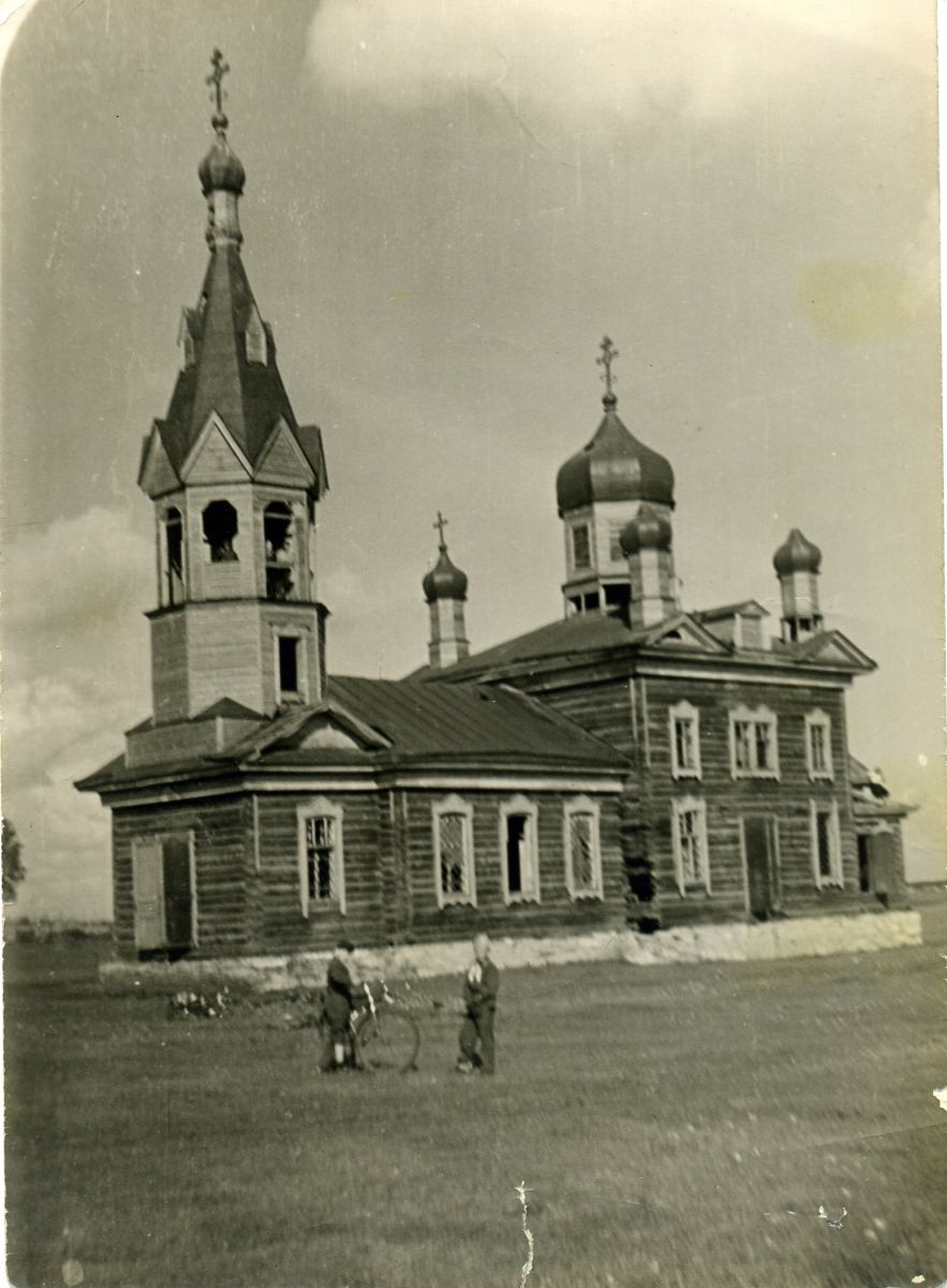 Церковь Троицы Живоначальной, Дальнее, урочище (Болотнинский район, Новосибирская область). архивная фотография, Фото советского периода с сайта rodinoved.ru