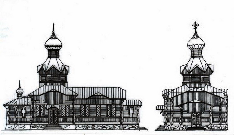 Церковь Покрова Пресвятой Богородицы, Шалакуша (Няндомский район, Архангельская область). графика