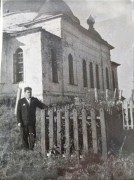 Церковь Николая Чудотворца, Фото около середины ХХ в. Из группы ВК "Верхнераменье"<br>, Погост Никольский, Усть-Кубинский район, Вологодская область