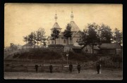 Церковь Михаила Архангела (старая), Почтовая фотооткрытка 1900-х годов<br>, Боровёнка, Окуловский район, Новгородская область