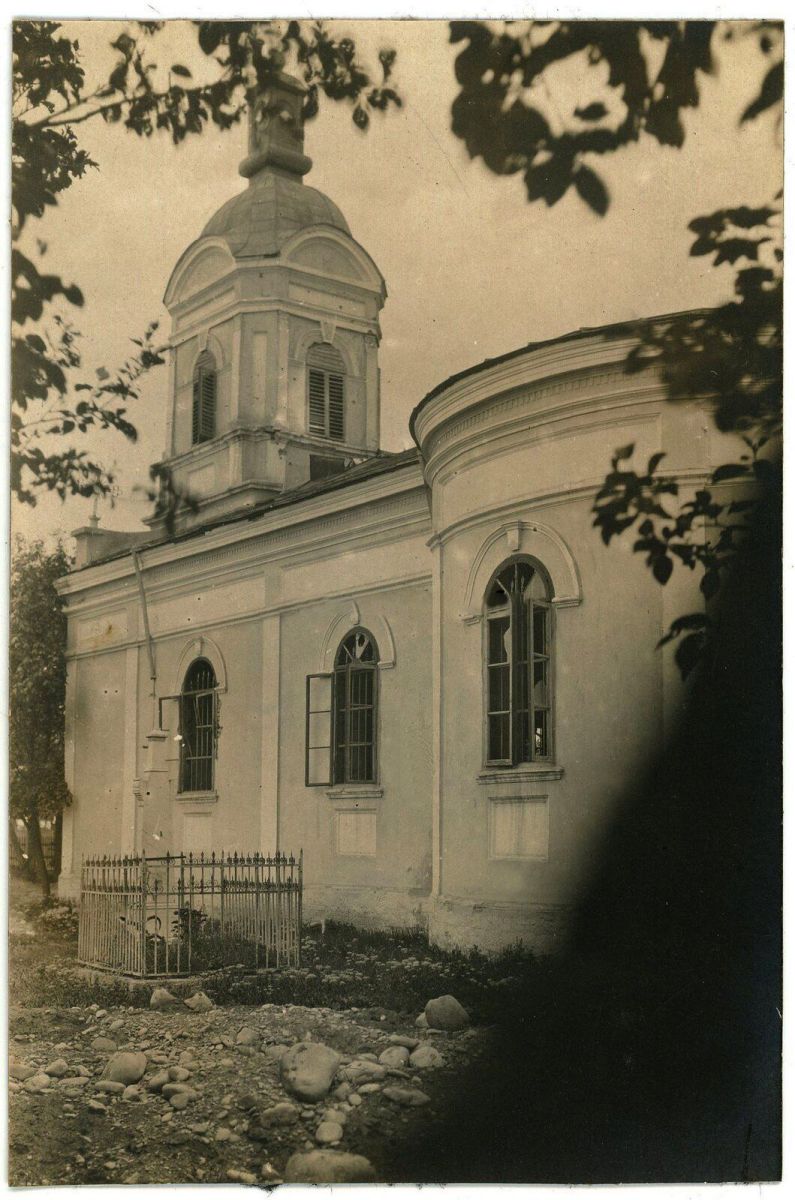 Церковь Михаила и Гавриила Архангелов, Гэджешти (Вранча, Румыния). архивная фотография, Почтовая фотооткрытка 1917 г.