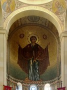 Троицкий монастырь. Церковь Троицы Живоначальной, Изображение Богородицы на алтарной стене внутри храма<br>, Самеба, Аджария, Грузия