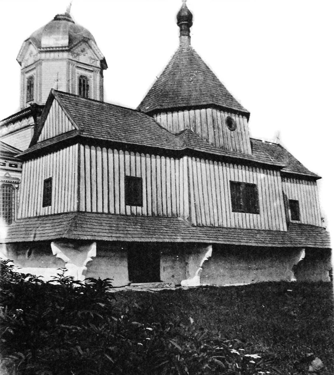 Церковь Михаила Архангела (старая), Кульчиевцы (Каменец-Подольский район, Украина, Хмельницкая область). архивная фотография, Старинное фото. Автор Ю. Сицинский