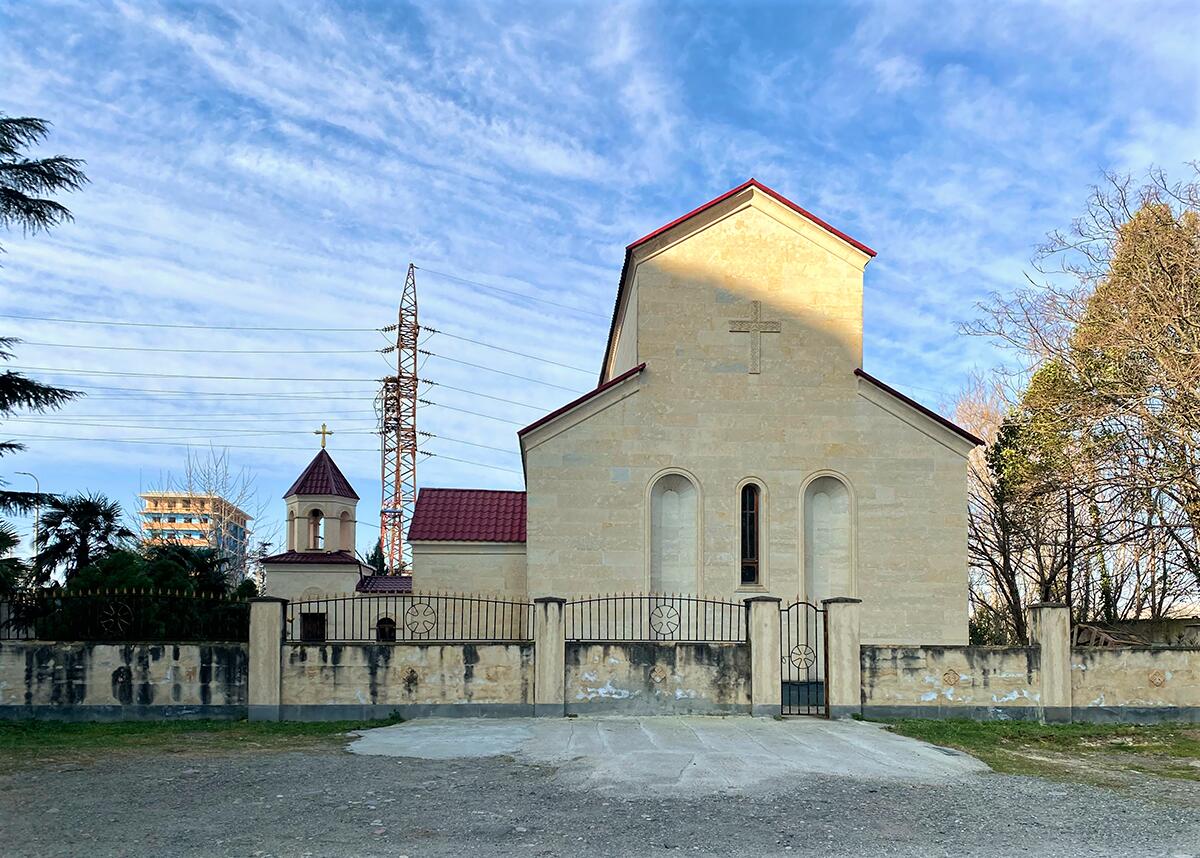 Церковь Рождества Иоанна Предтечи, Кутаиси (Имеретия, Грузия). фасады, Церковь и колокольня, вид с востока
