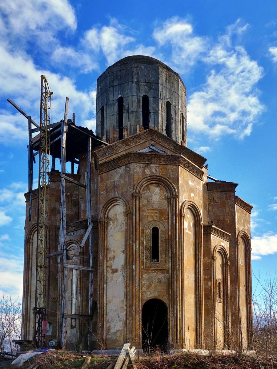 Церковь Воскресения Христова в Кахабери (строящаяся), Батуми (Аджария, Грузия). документальные фотографии, Вид от колокольни