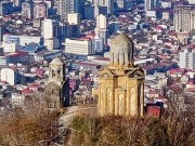 Церковь Воскресения Христова в Кахабери (строящаяся), Вид со смотровой площадки верхней станции канатной дороги<br>, Батуми, Аджария, Грузия