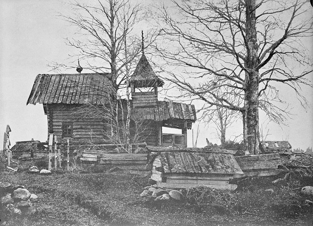 Часовня Успения Пресвятой Богородицы, Коккари, урочище (Суоярвский район, Республика Карелия). архивная фотография, Старинное финское фото