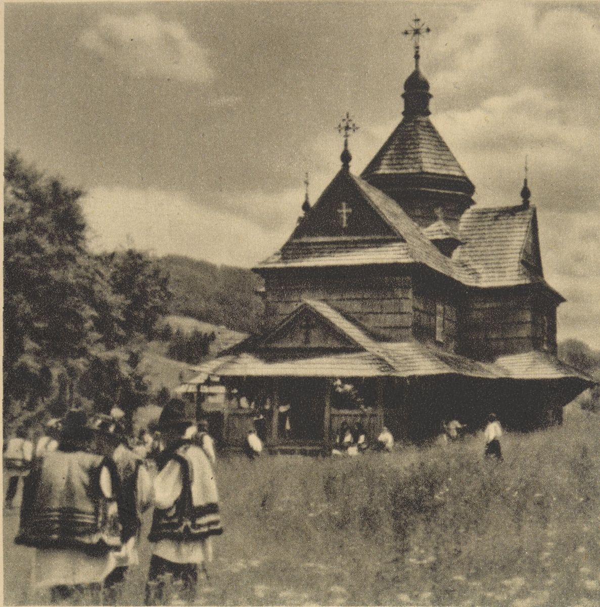 Церковь Димитрия Солунского, Зеленая (Надворнянский район, Украина, Ивано-Франковская область). архивная фотография, Фото 1934-1939 гг. Сайт Польской национальной библиотеки https://polona.pl