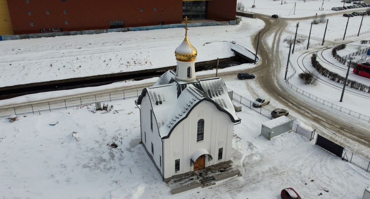 Церковь Александра Невского в Купчине, Фрунзенский район (Санкт-Петербург, г. Санкт-Петербург). общий вид в ландшафте