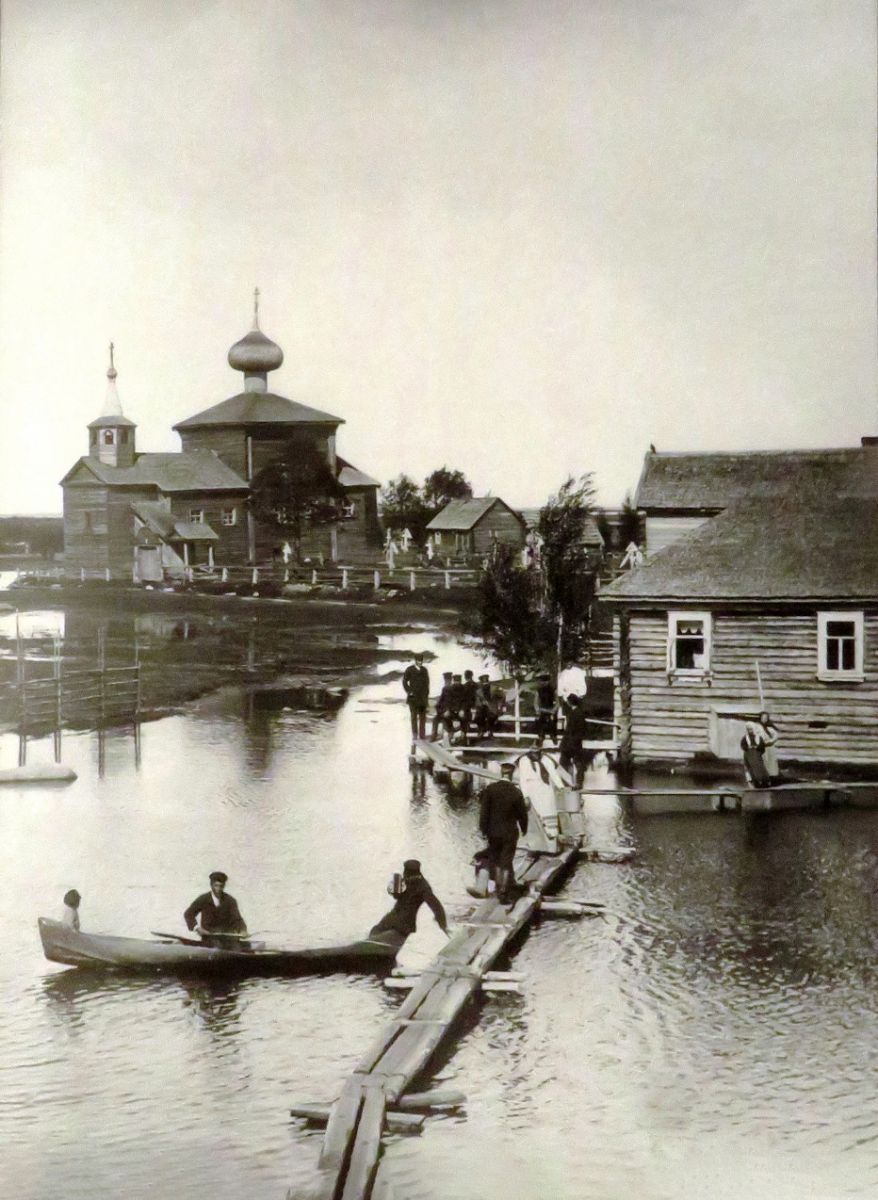 Церковь Петра и Павла, Лигово (Волховский район, Ленинградская область). архивная фотография, Храм до реставрации. Фото 1900-х годов из фондов ЦГАКФФД СПб