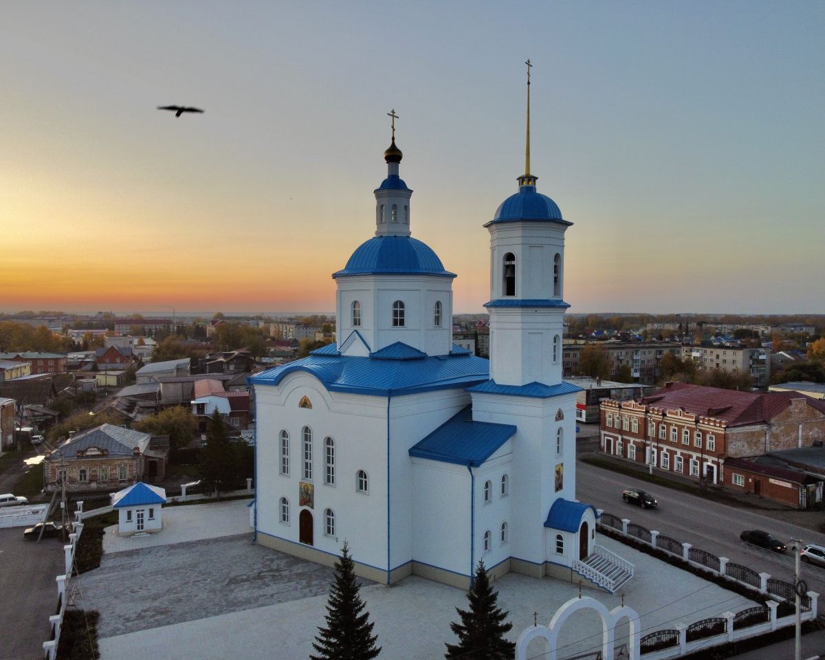 Кафедральный собор Спаса Нерукотворного Образа, Куйбышев (Каинск) (Куйбышевский район, Новосибирская область). фасады, Вид с СЗ