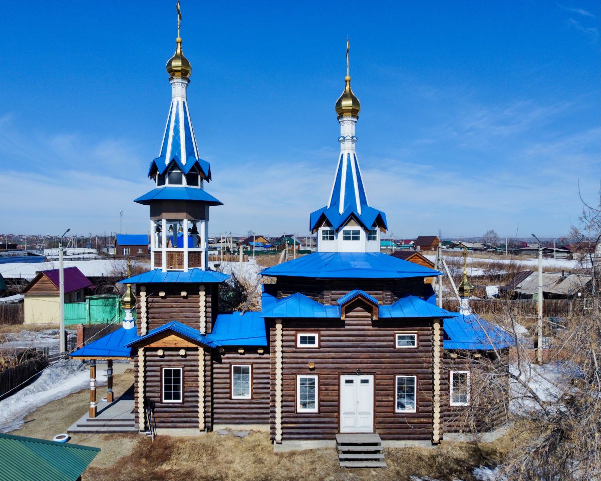 Церковь Троицы Живоначальной, Максимовщина (Иркутский район, Иркутская область). фасады, Вид с ЮЗ