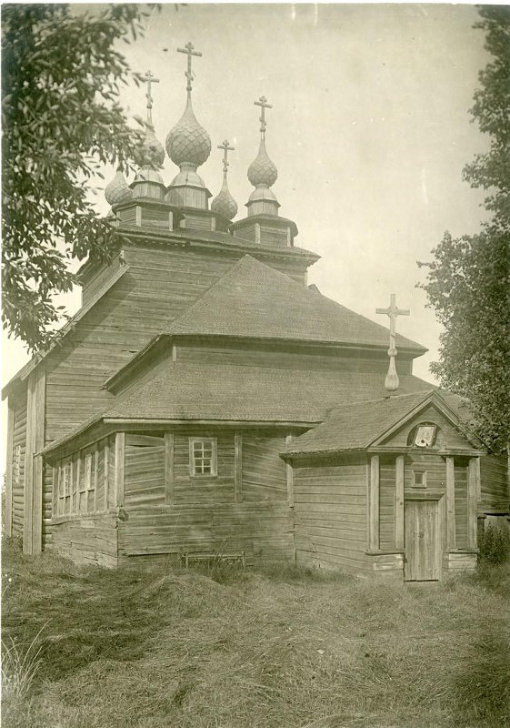 Церковь Рождества Пресвятой Богородицы, Новосёлки (акватория Рыбинского водохранилища) (Брейтовский район, Ярославская область). архивная фотография, Фото 1930-1931 г. из фондов Российского этнографического музея. (ГК №18208301)