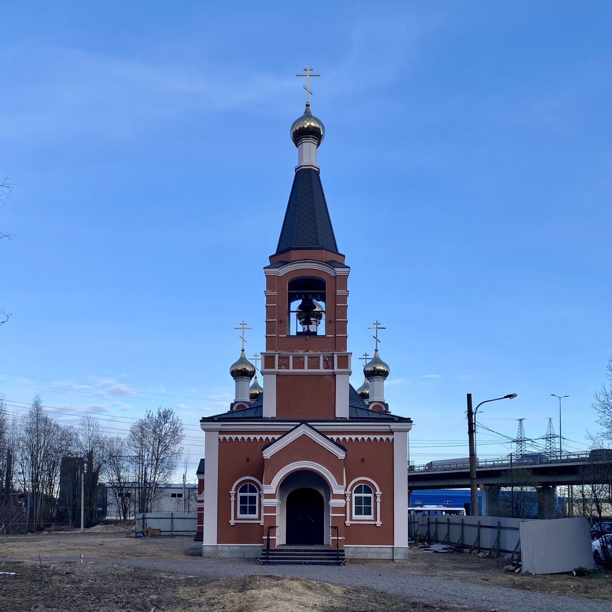 Церковь Тихона, Патриарха Всероссийского, Красногвардейский район (Санкт-Петербург, г. Санкт-Петербург). фасады, Вид с запада