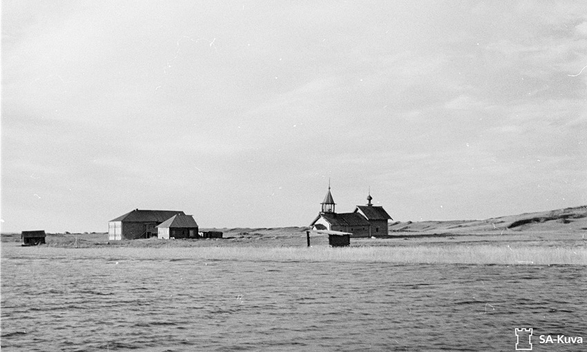 Вигово. Часовня Спаса Нерукотворного Образа. архивная фотография, Фото из Архива финских вооруженных сил SA-kuva