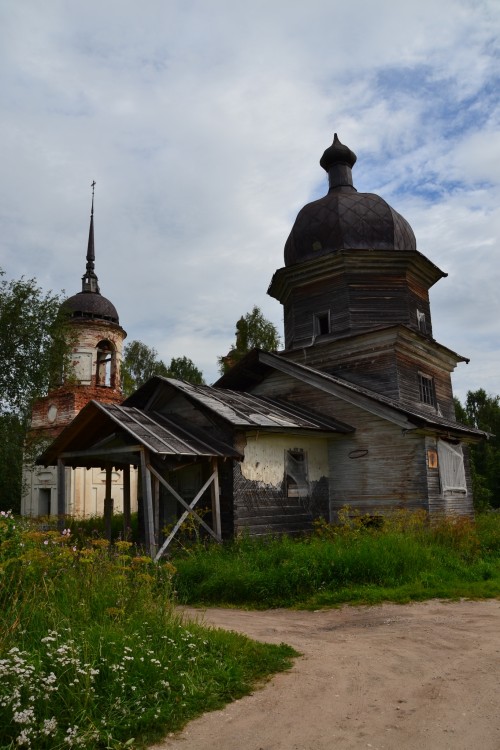 Возгрецовская (Ростовское). Храмовый комплекс. Церкви Илии Пророка и Вознесения Господня. фасады