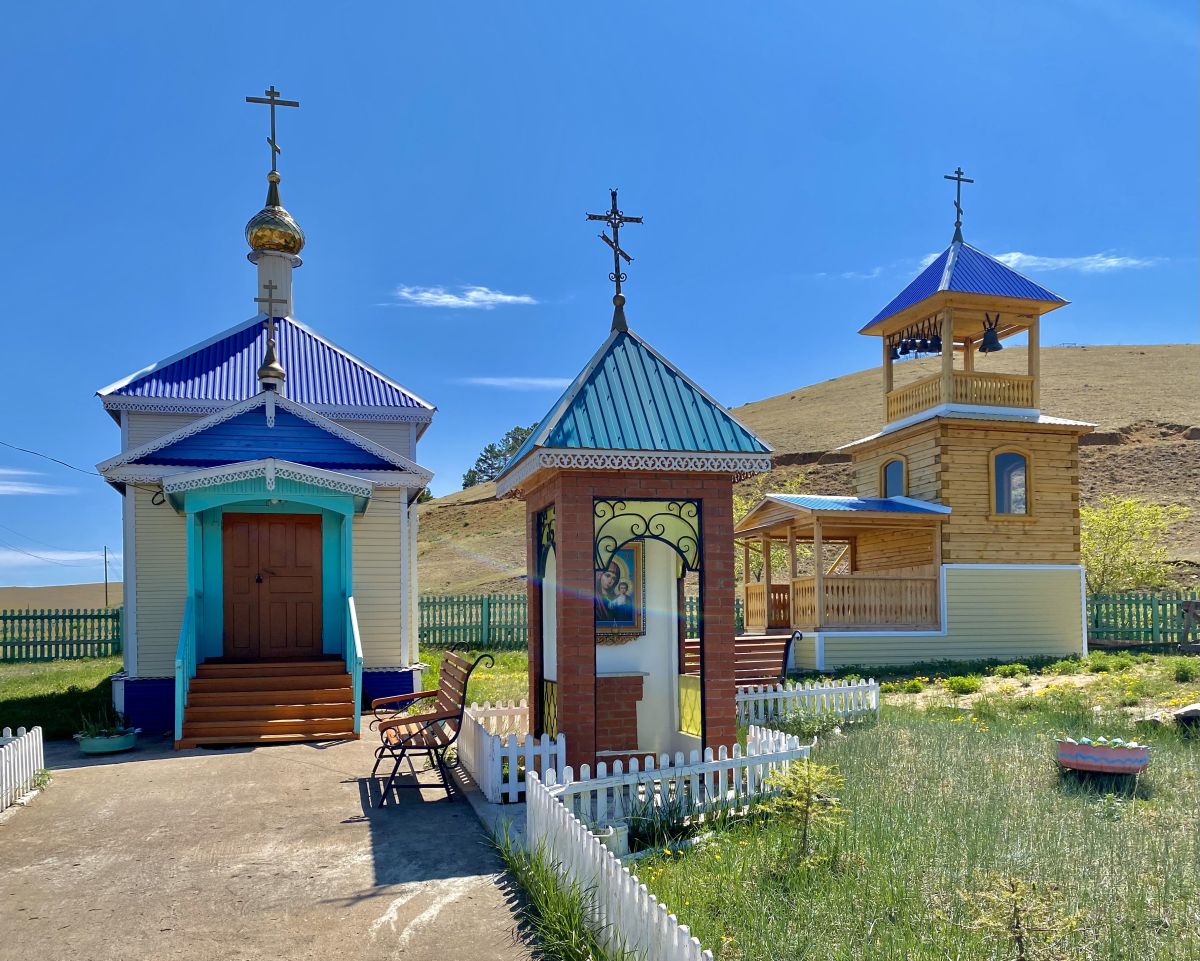 Церковь Казанской иконы Божией Матери, Средний Убукун (Селенгинский район, Республика Бурятия). фасады, Комплекс с запада 