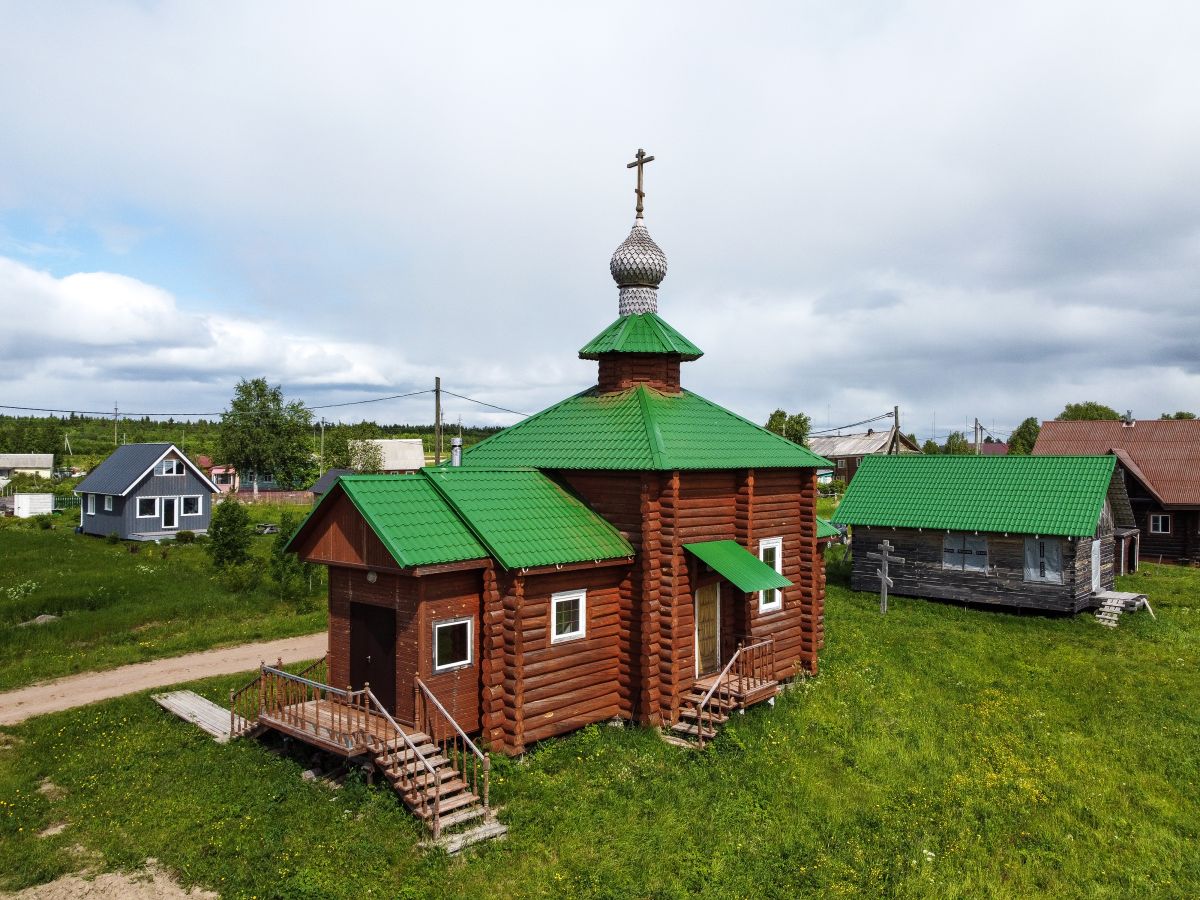 Церковь Тихвинской иконы Божией Матери, Карандашевская (Приморский район, Архангельская область). фасады