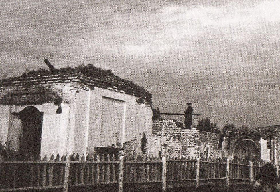 Церковь Ильи Пророка, Погорелово (Кирилловский район, Вологодская область). архивная фотография, 40-50-е годы