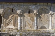 Хобский Успенский мужской монастырь. Часовня Дадиани, южный фасад часовни из мраморных сполий<br>, Ноджихеви, Самегрело и Земо-Сванети, Грузия