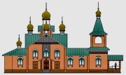 Церковь Ксении Петербургской, Проект храма (с информационного стенда)<br>, Онохой, Заиграевский район, Республика Бурятия