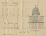 Церковь  Пантелеимона Целителя, План и фасад храма согласно перестройке 1895 г.<br>, Джунда (Москониси), Балыкесир, Турция