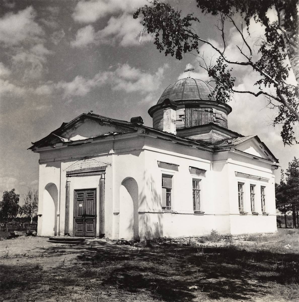 Фото 1939 года с сайта finna.fi. Автор Jouko Hautala, архивная фотография. Церковь Сретения Господня, Деревянное (Прионежский район, Республика Карелия)