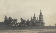 Церковь Благовещения Пресвятой Богородицы, Фото 1916 г. ранее стоявших деревянных церквей. Польская национальная электронная библиотека https://polona2.pl/item/wolhynia-mosci-velki,MTA1MDUwNA/0/#info:metadata<br>, Великие Мосты, Червоноградский район, Украина, Львовская область